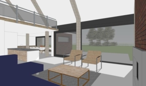 woonkamer met vide
